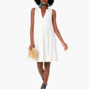 EUC White Swiss Dot Sleeveless Kenzo Dress, XS